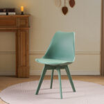 Chair Gaston I PP-PU in green color 48.5x53.5x81.5cm - Image 2