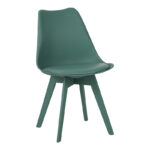 Chair Gaston I PP-PU in green color 48.5x53.5x81.5cm