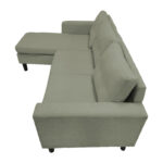 Reversible corner sofa Maneli fabric grey-beige 196x138/77x82cm - Слика 3