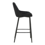 Bar stool Deppy blackvelvet- black metal 43x54x102cm - Слика 3