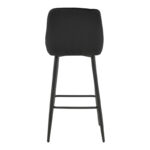 Bar stool Deppy blackvelvet- black metal 43x54x102cm - Слика 5