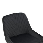 Bar stool Deppy blackvelvet- black metal 43x54x102cm - Слика 6