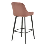 Bar stool Deppy rotten apple velvet- black metal 43x54x102cm - Слика 2