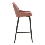 Bar stool Deppy rotten apple velvet- black metal 43x54x102cm - Слика 3