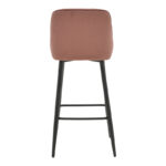 Bar stool Deppy rotten apple velvet- black metal 43x54x102cm - Слика 5