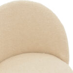 Chair Fersais ivory teddy fabric-black metal 48x57x81cm - Слика 6