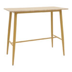 Bar table Senso sonoma surface-leg natural metal 120x60x103cm