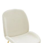 Chair Maley ivory velvet-gold metal 47x60x90cm - Image 6