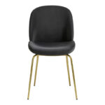 Chair Maley dark grey velvet-gold metal 47x60x90cm - Image 5