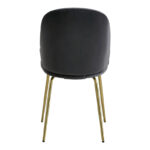Chair Maley dark grey velvet-gold metal 47x60x90cm - Image 6