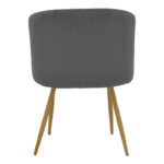 Chair Anelie dark grey velvet-natural metal leg 45x59x78cm - Image 5