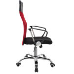Manager office chair Joel I fabric mesh black-red 60x60x109-118cm - Слика 3