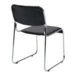 Guest stackable chair Randin black pu-chrome leg 42x44x77cm - Слика 2