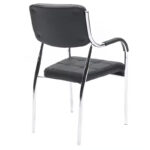 Guest stackable chair Otlen black pu-chrome leg 47x45x87cm - Слика 2