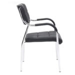 Guest stackable chair Otlen black pu-chrome leg 47x45x87cm - Слика 3