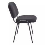 Guest chair stackable Anilian black fabric-leg black metal 55x44x77cm - Слика 2