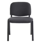 Guest chair stackable Anilian black fabric-leg black metal 55x44x77cm - Слика 3