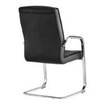 Guest stackable chair Nioze black pu-chrome leg 57x50x95cm - Слика 2
