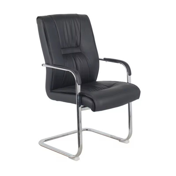Guest stackable chair Nioze black pu-chrome leg 57x50x95cm
