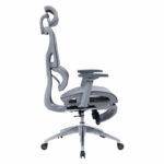 Office chair manager with footrest Thelonius mesh grey - Слика 5