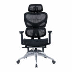 Office chair manager with footrest Thelonius mesh black - Image 6