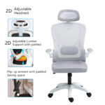 Office chair manager Delilah mesh light grey - Слика 2