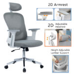 Office chair manager Ignatius mesh light grey - Слика 2