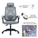 Office chair manager Seraphine mesh grey - Image 2