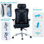 Office chair manager Andrew mesh black-white - Слика 2