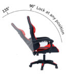 Office Gaming chair William PU black- red - Слика 2