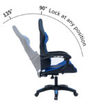 Office Gaming chair William PU black-blue - Слика 2
