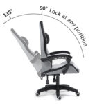 Gaming office chair Gline black-gray fabric black pp 60x59x118cm - Image 2