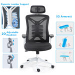 Office chair manager Andrew mesh black color 65x61x125cm - Image 2
