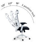 Office chair manager Andrew mesh black color 65x61x125cm - Image 3