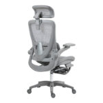 Work chair manager Zenyk mesh in black and white color 63x70x126cm - Слика 3