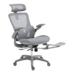 Work chair manager Zenyk mesh in black and white color 63x70x126cm - Слика 4