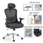 Work chair manager Mergi black mesh 62x63x120cm - Image 2