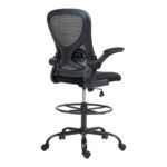Work chair manager Derzio mesh black fabric 62x53x131cm - Слика 3