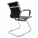 Valter guest office chair black pu 55.5x48x88cm - Image 2
