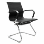 Valter guest office chair black pu 55.5x48x88cm