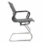 Valter guest office chair black pu 55.5x48x88cm - Image 3