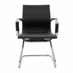 Valter guest office chair black pu 55.5x48x88cm - Image 4