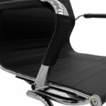 Valter guest office chair black pu 55.5x48x88cm - Image 5