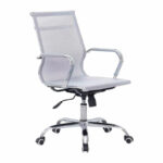 Office chair Noctis white mesh fabric 55.5x48x92cm