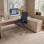 Manager office chair Tokyo with black pu 55.5x52x108cm - Слика 2