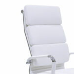 Manager office chair Tokyo with white pu 55.5x52x108cm - Image 2