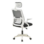 Manager office chair Serjo white-black pp-mesh fabric 75x65x128cm - Слика 2