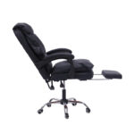 Director's office chair with footrest Dietina pu in black color 60x50x105-115cm - Image 3
