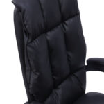 Director's office chair with footrest Dietina pu in black color 60x50x105-115cm - Image 6