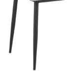 Dining table Gustas grey marble sintered stone-black metal 160x80x75cm - Слика 3
